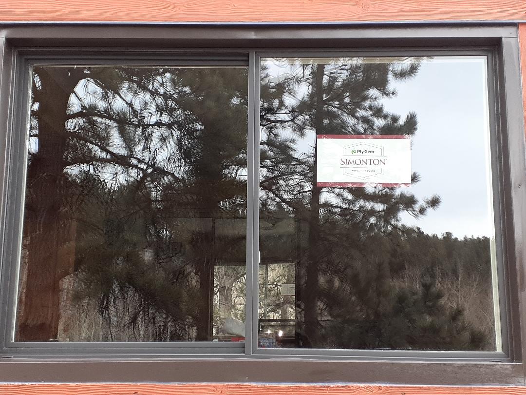 Bailey, CO. Simonton Daylight-Max Vinyl slider window color bronze