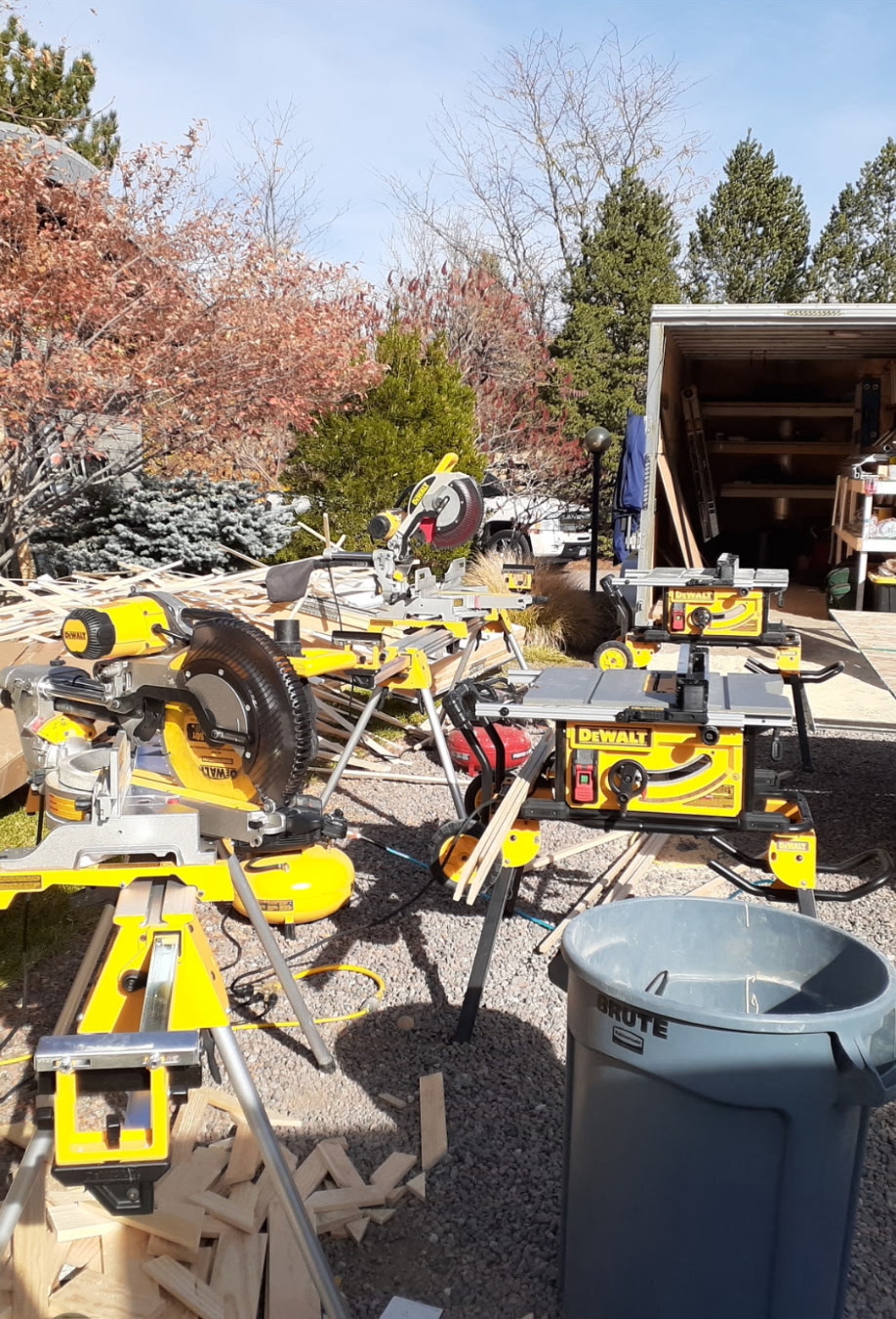 Tools used for Colorado carpentry interior wood trim sills