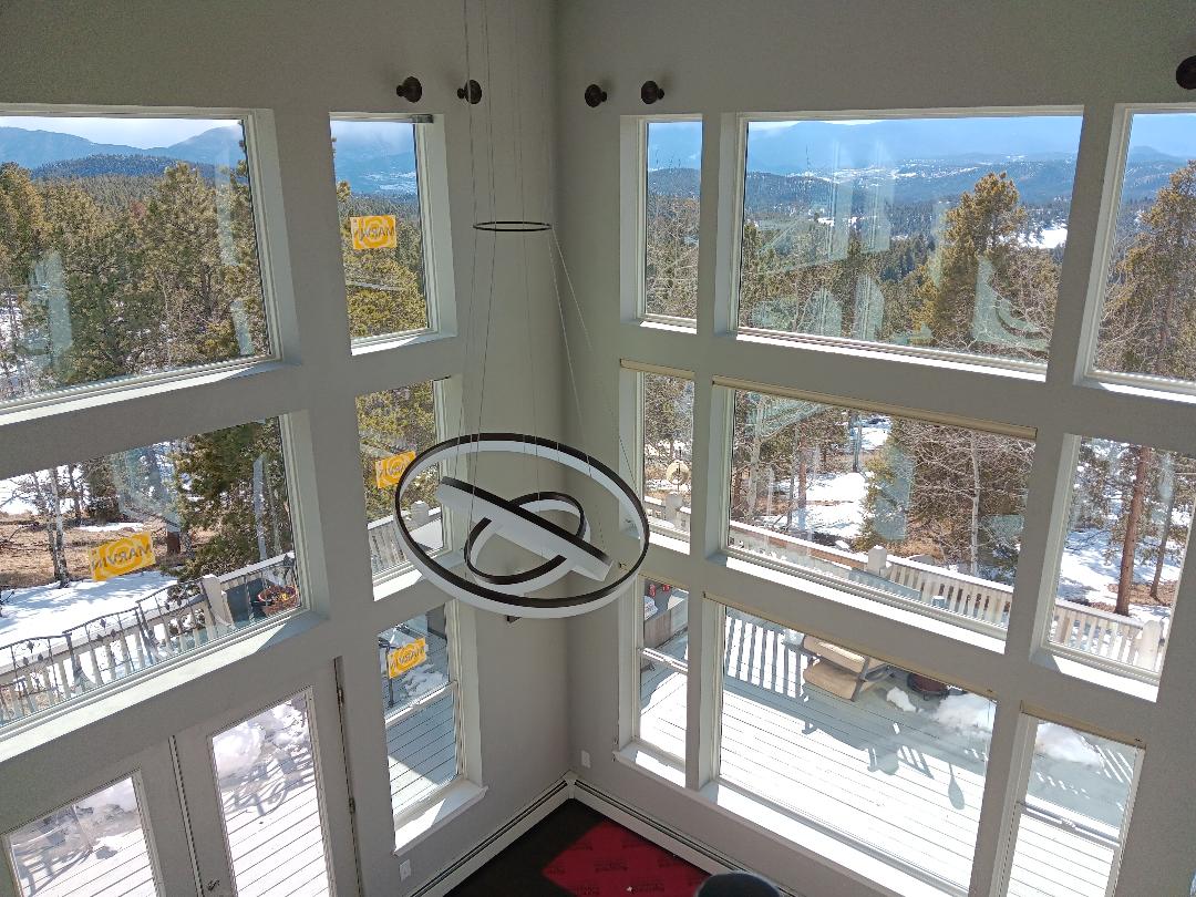 Conifer, CO. Marvin Essential fiberglass windows color Stone white