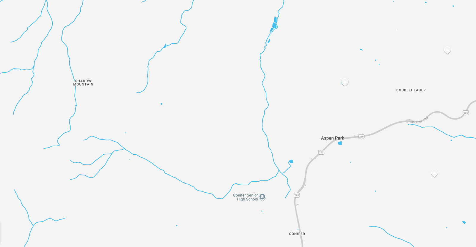 Map of CO around Aspen Park