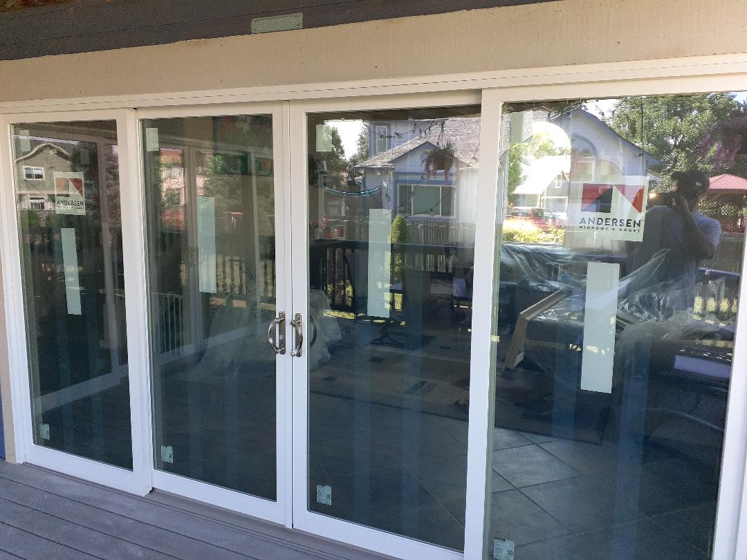 Morrison, CO. 4 panel Andersen A-series patio door color White 
