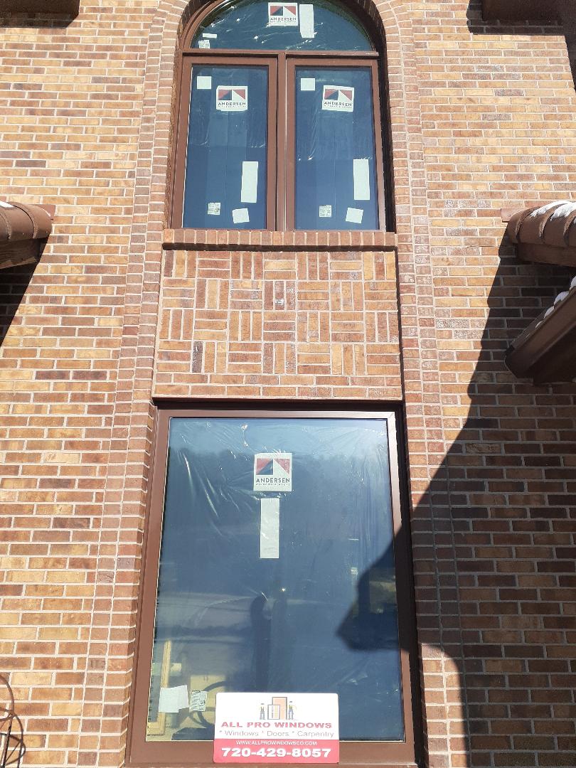 Morrison, CO. Andersen A- series wood-clad color cocoa bean (brown)