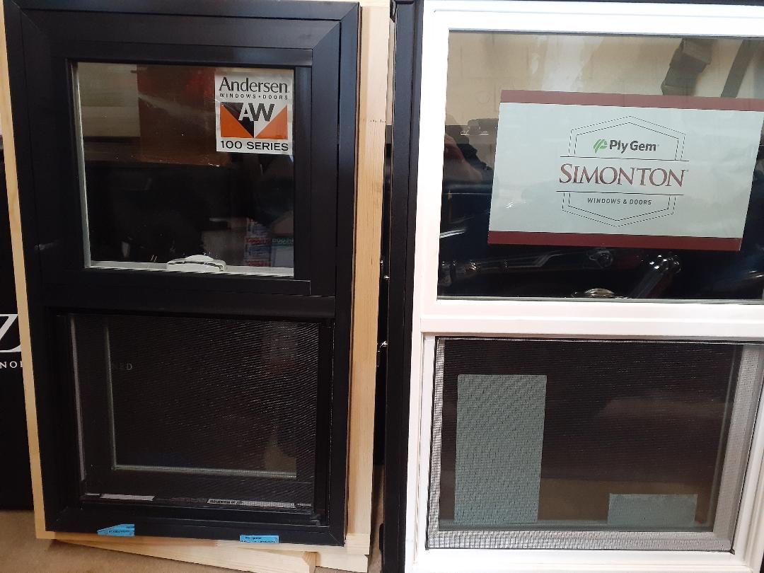 Most popular products chosen by our customers Andersen 100 series (Fibrex) composite and Simonton Daylight-Max series (Vinyl) windows many custom color options are available