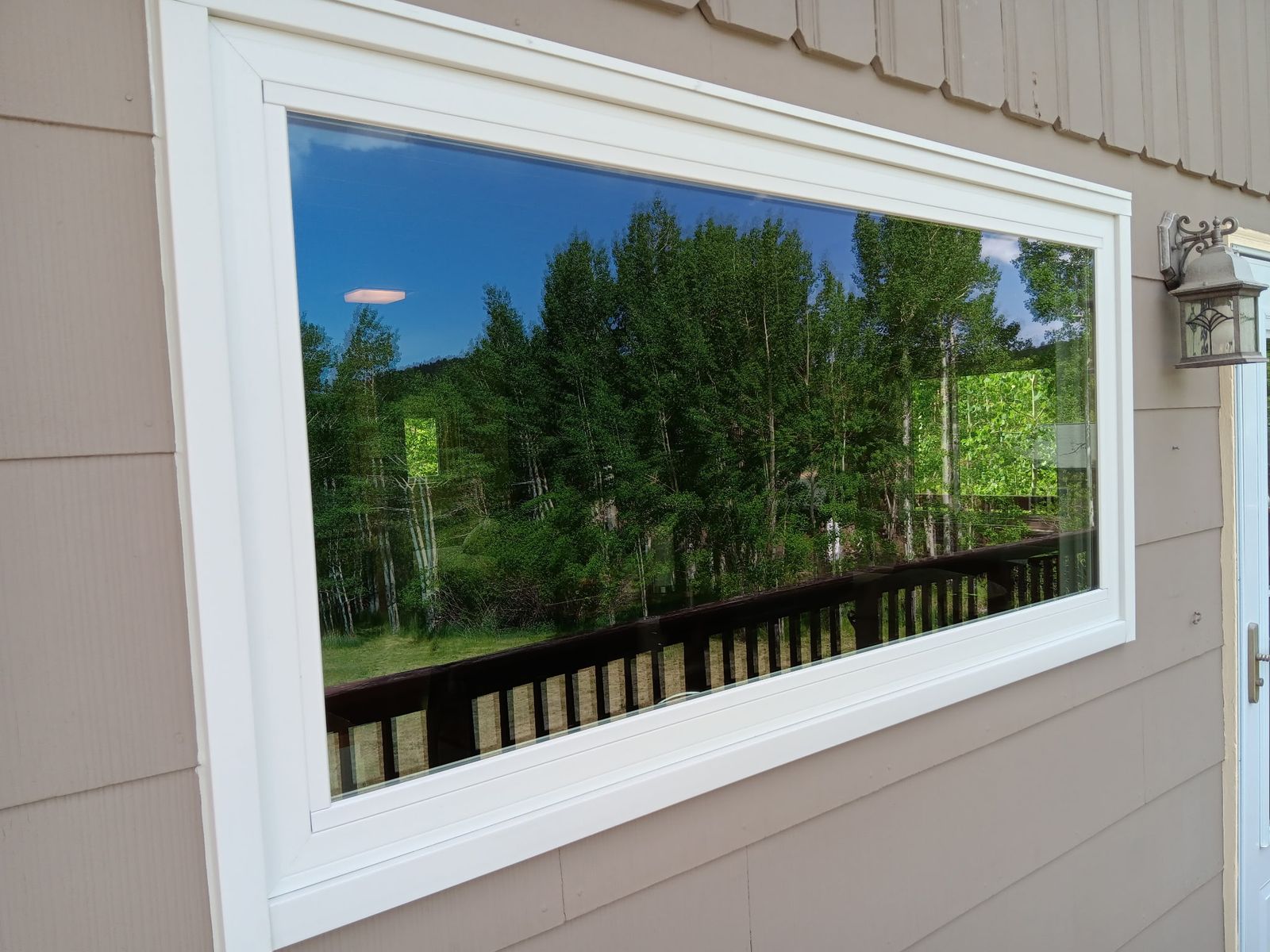 Exterior View, Andersen 100 Series Fibrex Composite, Color White, Location Bailey, CO